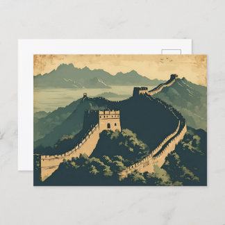 Carte postale de voyage Great Wall of China