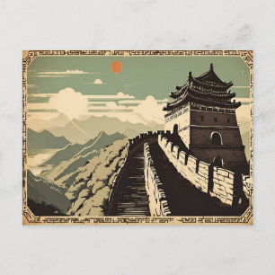 Carte postale de voyage Great Wall of China