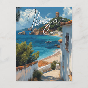 Carte postale de voyage Ibiza Espagne - Style vint