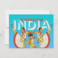 Carte postale de voyage Inde