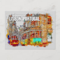 Carte postale de voyage Lisbonne, Portugal