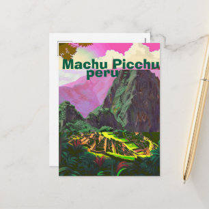 Carte postale de voyage Machu Picchu, Art de voyag