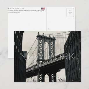 Carte postale de voyage New York, États-Unis