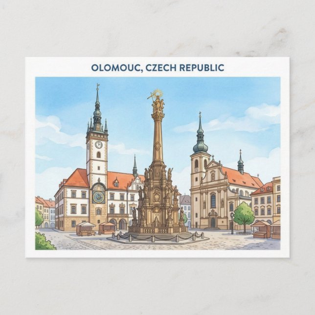 Carte postale de voyage Olomouc République tchèque (Devant)