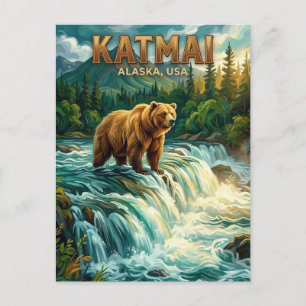 Carte postale de voyage Parc national de Katmai en