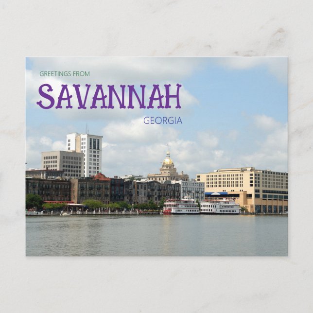 Carte postale de voyage pittoresque de Savannah Gé (Devant)