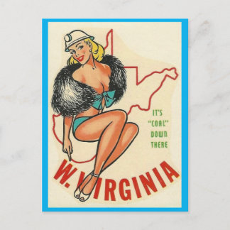 Carte postale de voyage pour filles Vintage de Vir