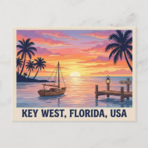 Carte postale de voyage pour le coucher de soleil