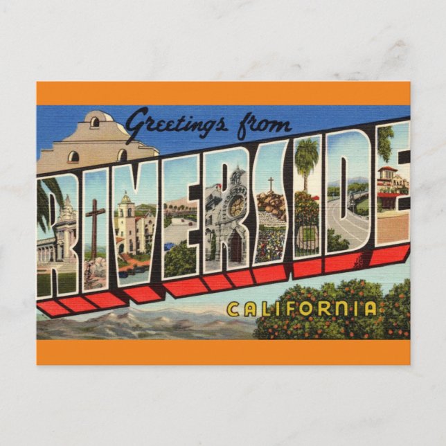 Carte postale de voyage Riverside Ca. (Devant)