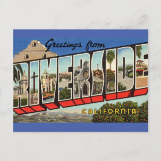 Carte postale de voyage Riverside Ca.