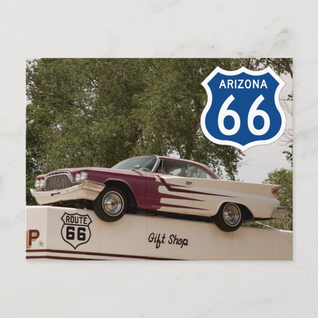 Carte postale de voyage Route 66 États-Unis (Devant)