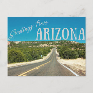 Carte postale de voyage routier Arizona