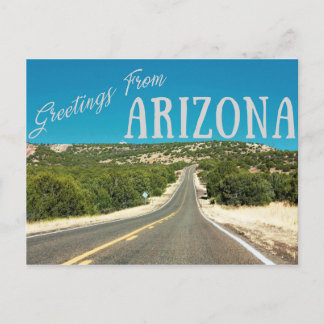 Carte postale de voyage routier Arizona