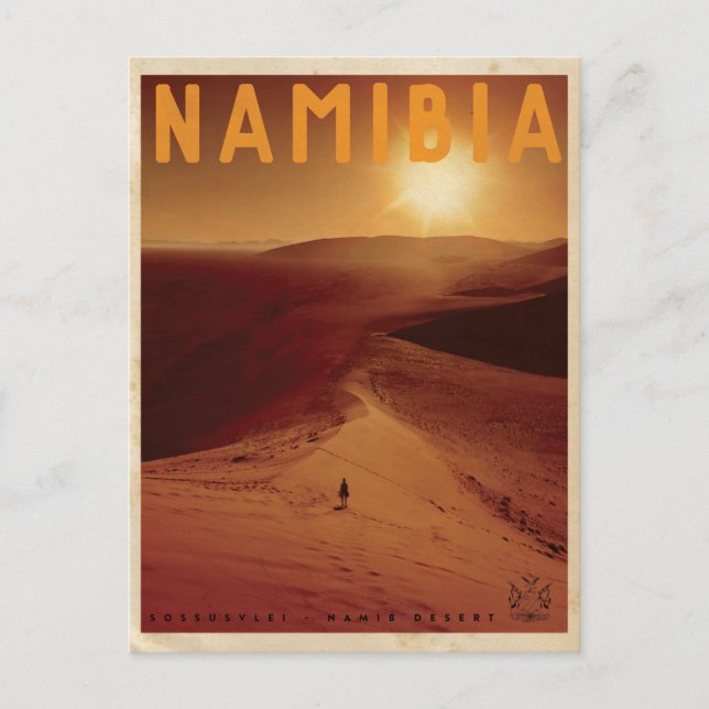 Carte postale de voyage Sunset Afrique vintage (Devant)