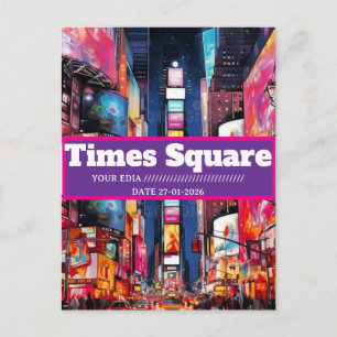 Carte postale de voyage Times Square, carte postal