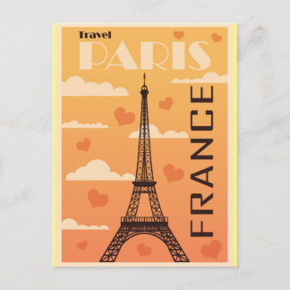 Carte postale de voyage Tour Eiffel Paris France
