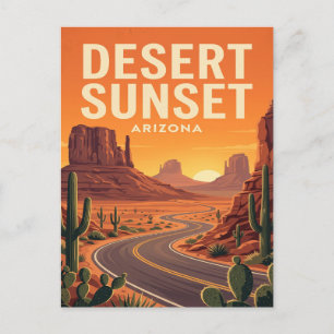 Carte postale de voyage vintage Arizona