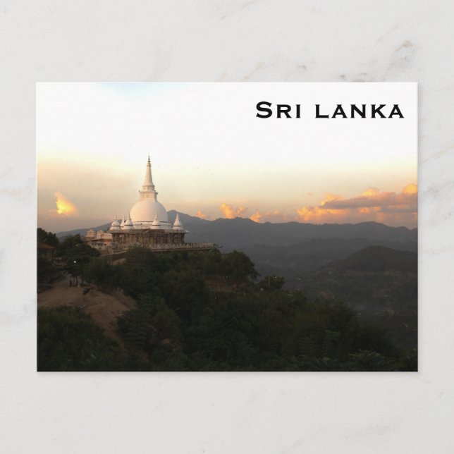 Carte postale de voyage vintage au Sri Lanka (Devant)