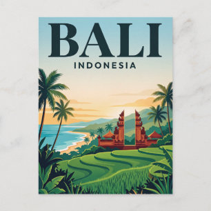 Carte postale de voyage vintage   Bali