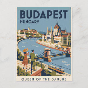 Carte postale de voyage vintage Budapest