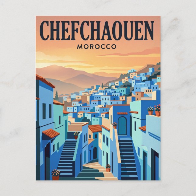 Carte postale de voyage vintage | Chefchaouen, Mar (Devant)