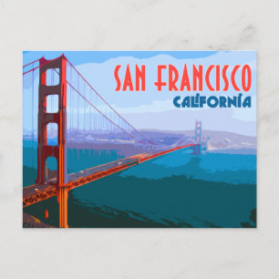 Carte postale de voyage vintage de San Francisco