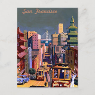 Carte postale de voyage vintage de San Francisco