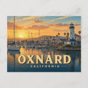 Carte postale de voyage vintage d'Oxnard Californi