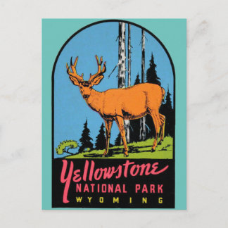 Carte postale de voyage vintage du Parc national d