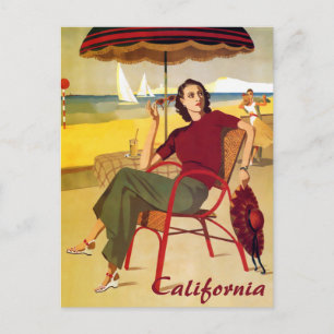 Carte postale de voyage vintage en Californie