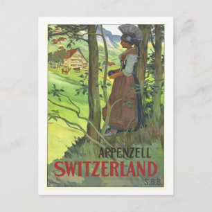 Carte postale de voyage vintage en Suisse