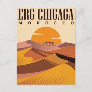 Carte postale de voyage vintage   Erg Chebbi Maroc