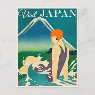 Carte postale de voyage vintage Japon