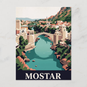 Carte postale de voyage vintage MOSTAR