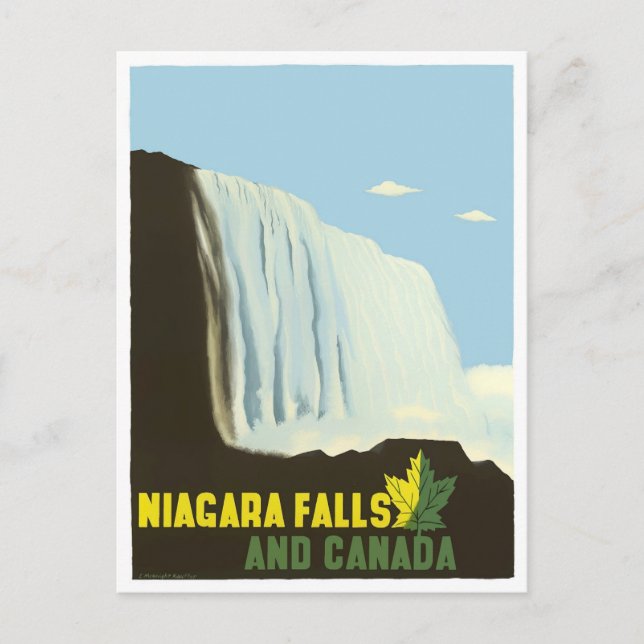 Carte postale de voyage vintage Niagara Falls (Devant)