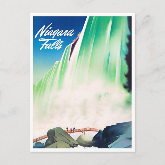 Carte postale de voyage vintage Niagara Falls (Devant)