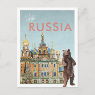 Carte postale de voyage vintage   Russie