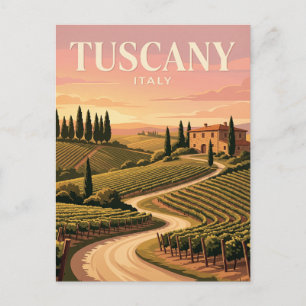 Carte postale de voyage vintage Toscane Italie