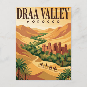 Carte postale de voyage vintage   Vallée du Draa M
