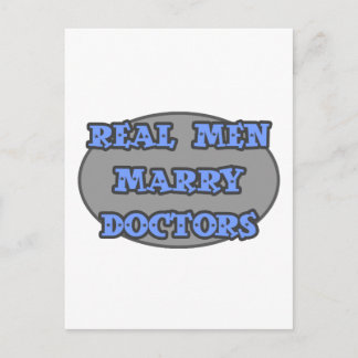 Carte Postale De vrais hommes épousent des médecins