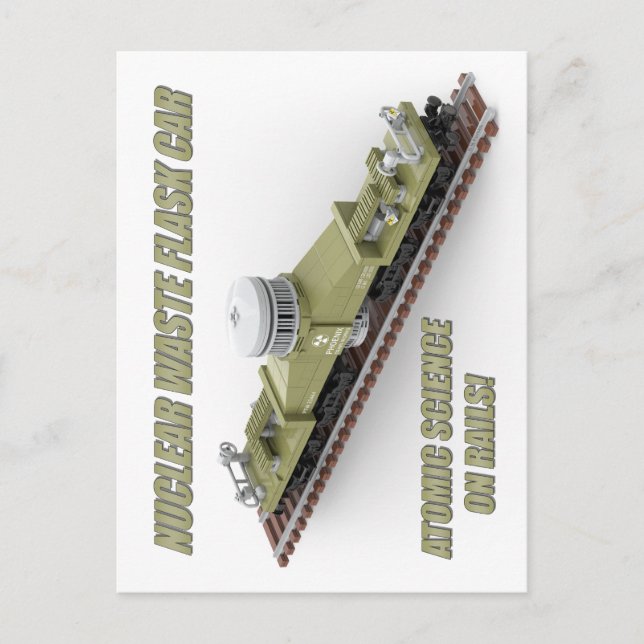 Carte postale de wagon de transport de déchets nuc (Devant)