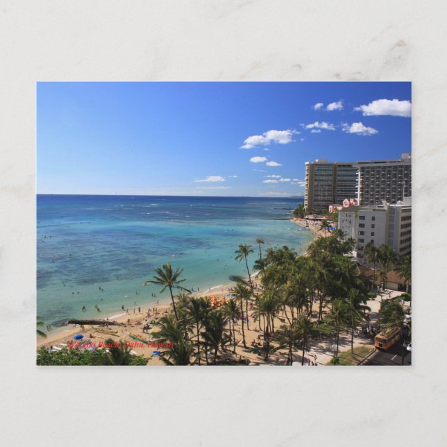 Carte postale de Waikiki Beach (Devant)