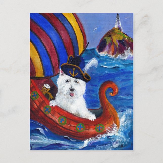 Carte postale de Westie (Devant)