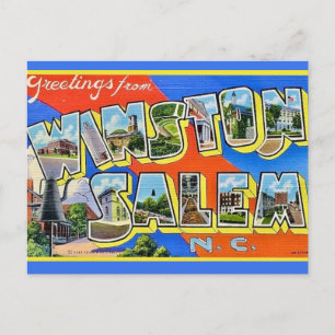 Carte postale de Winston Salem NC salutations colo