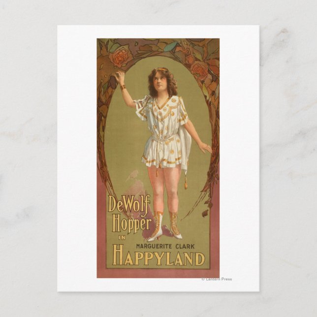 Carte Postale De Wolf Hopper dans Happyland Theatre Poster (Devant)