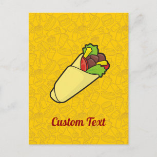 Carte postale de wrap sandwich tortilla