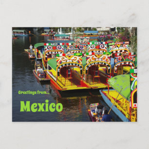 Carte postale de Xochimilco Mexique