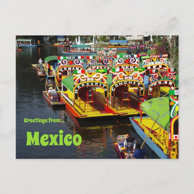 Carte postale de Xochimilco Mexique (Devant)