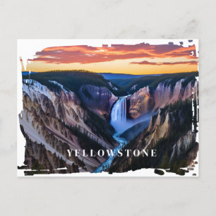 Carte postale de Yellowstone Falls