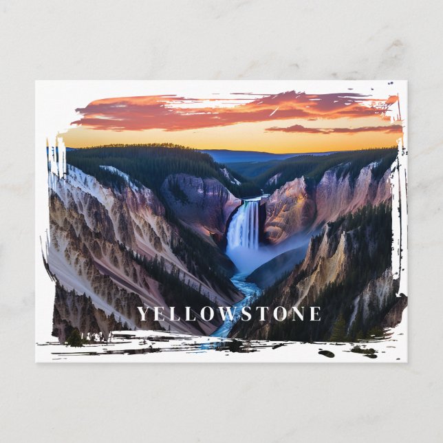 Carte postale de Yellowstone Falls (Devant)
